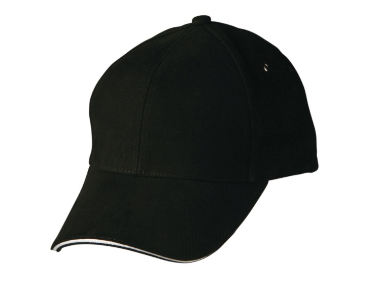 Heavy brushed cotton structured with sandwich peak cap 