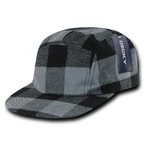 Plaid 5 Panel Racer Cap